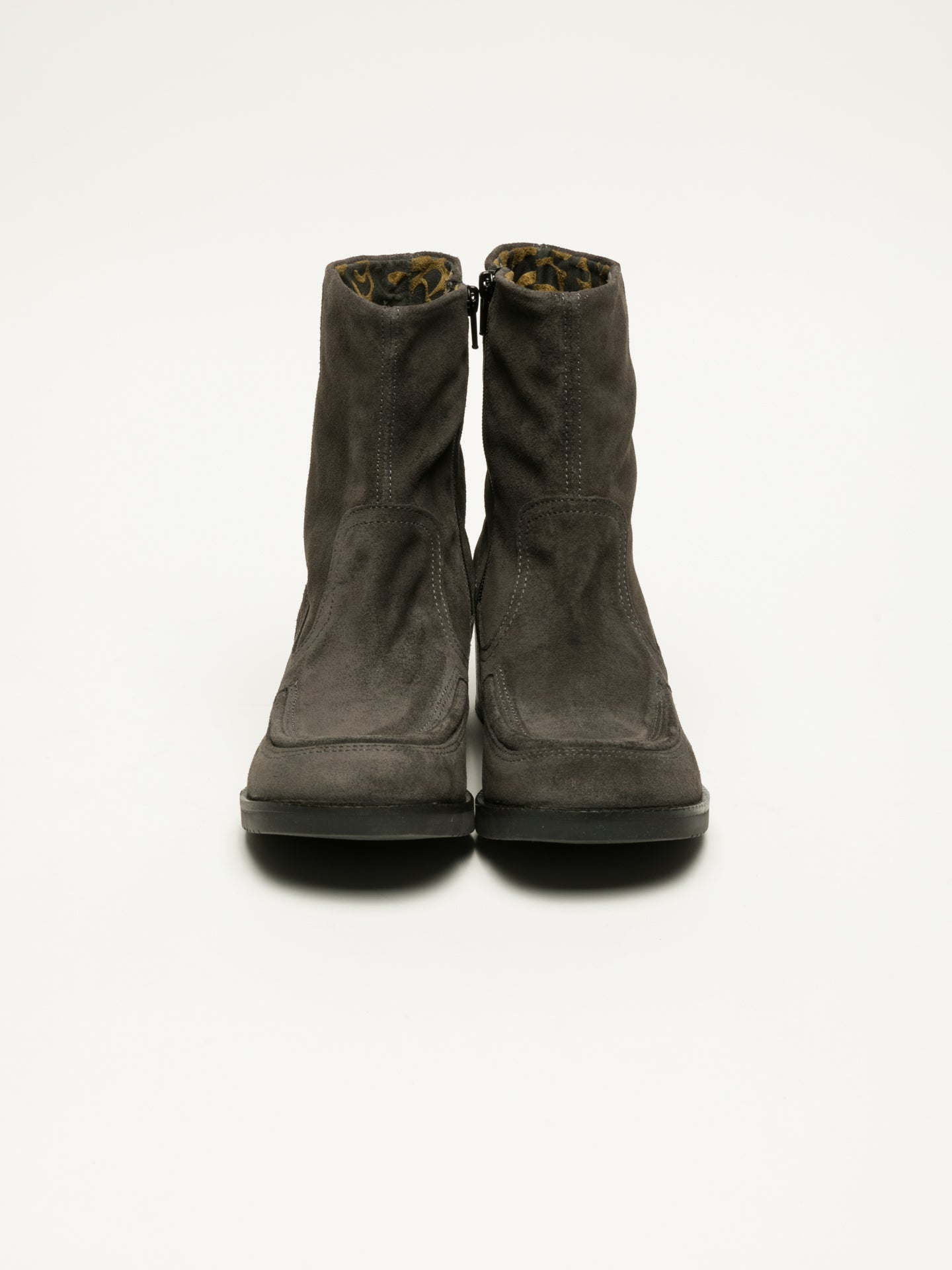 Fly London Gray Zip Up Ankle Boots
